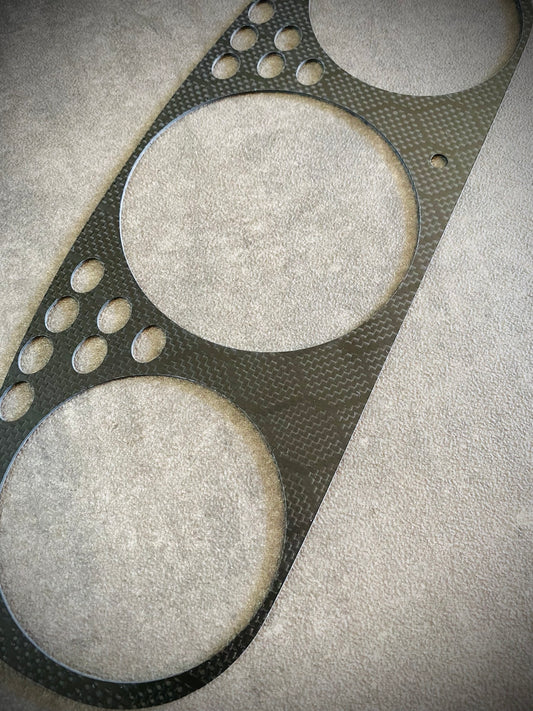 Real Honeycomb Carbon Fiber Gauge Cluster Bezel Skin for Honda Civic 6th gen 96-00