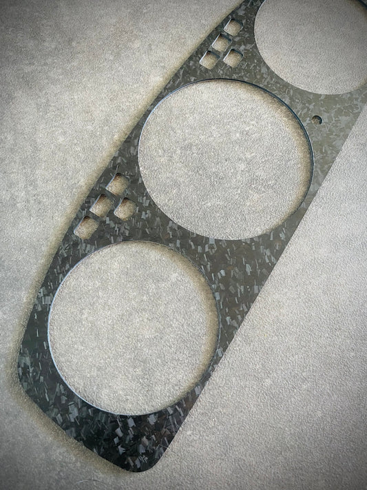 Real Forged Carbon Fiber Gauge Cluster Bezel Skin for Honda Civic 5th gen 92-95
