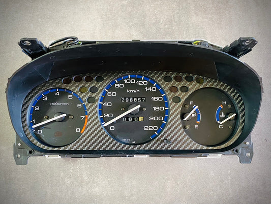 Real Carbon Fiber Gauge Cluster Bezel Skin for Honda Civic 6th gen 96-00