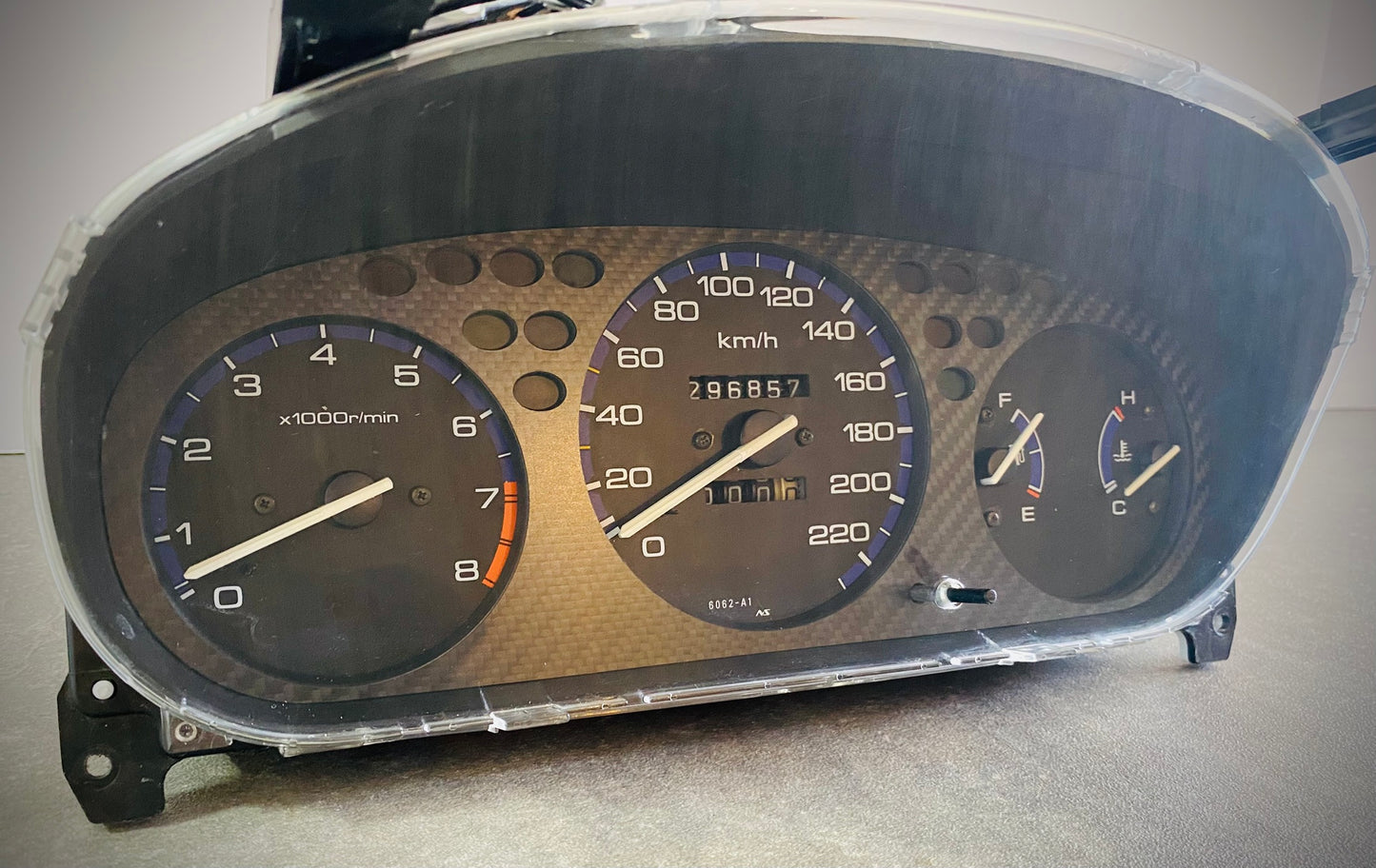 Real Carbon Fiber Gauge Cluster Bezel Skin for Honda Civic 6th gen 96-00