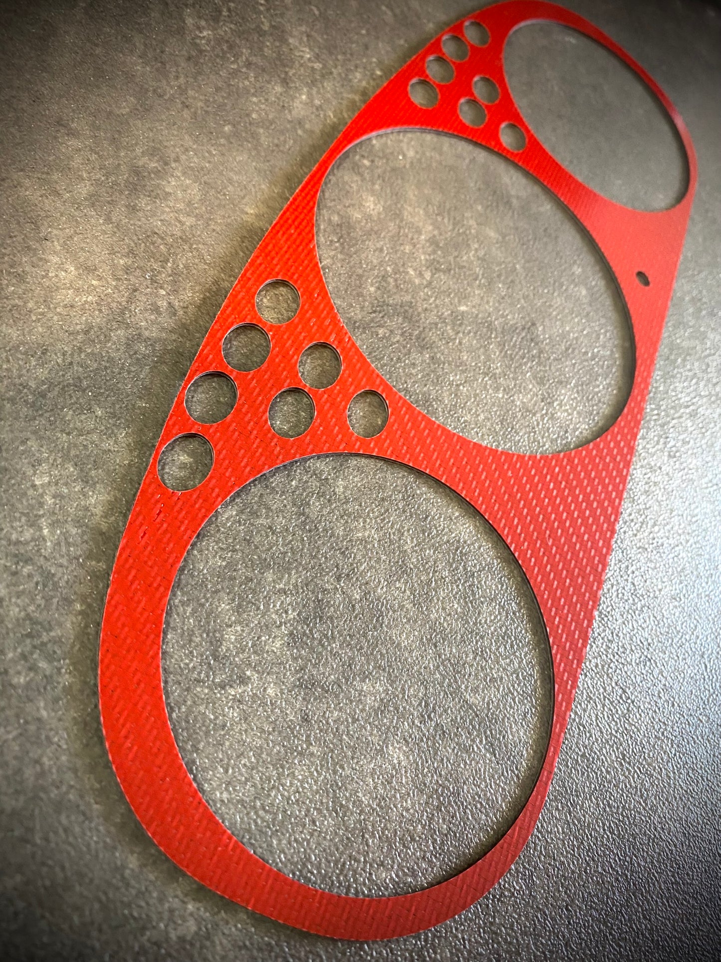 Real Red Twill Carbon Fiber Gauge Cluster Bezel Skin for Honda Civic 6th gen 96-00