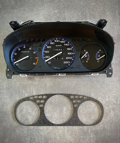 Real Forged Carbon Fiber Gauge Cluster Bezel Skin for Honda Civic 6th gen 96-00