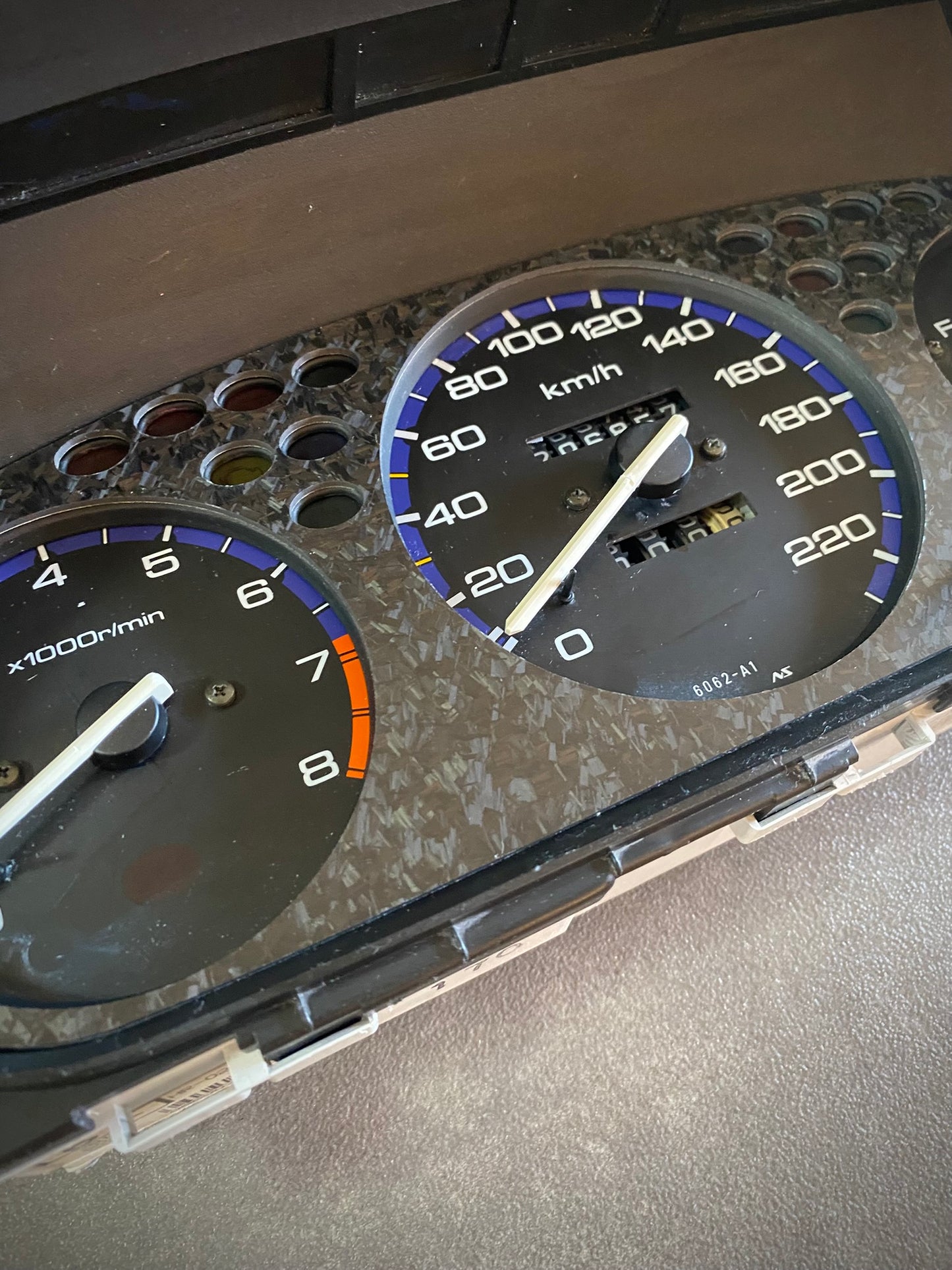Real Forged Carbon Fiber Gauge Cluster Bezel Skin for Honda Civic 6th gen 96-00