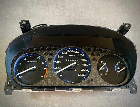 Real Forged Carbon Fiber Gauge Cluster Bezel Skin for Honda Civic 6th gen 96-00