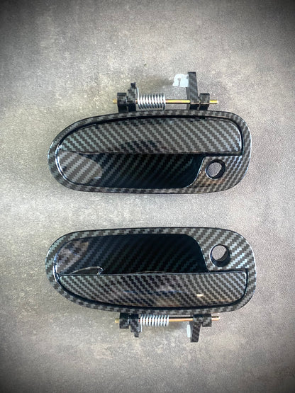 Hydro Dipped carbon fiber door handles for Honda Civic EK 6th gen 96-00