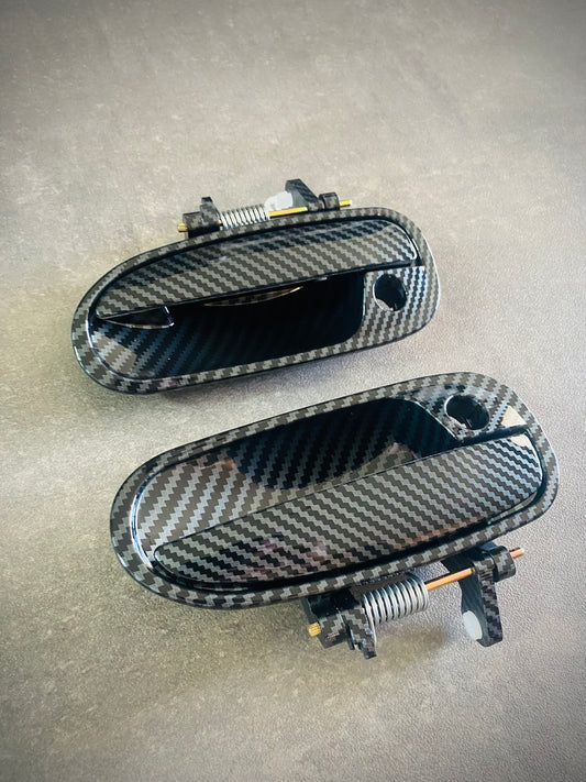 Hydro Dipped carbon fiber door handles for Honda Civic EK 6th gen 96-00