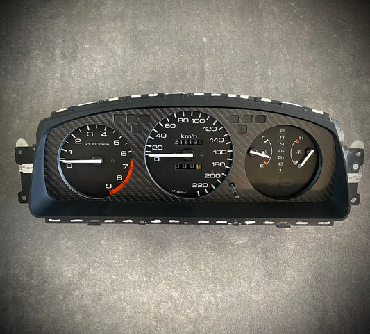 Real Carbon Fiber Gauge Cluster Bezel Skin for Honda Civic 5th gen 92-95