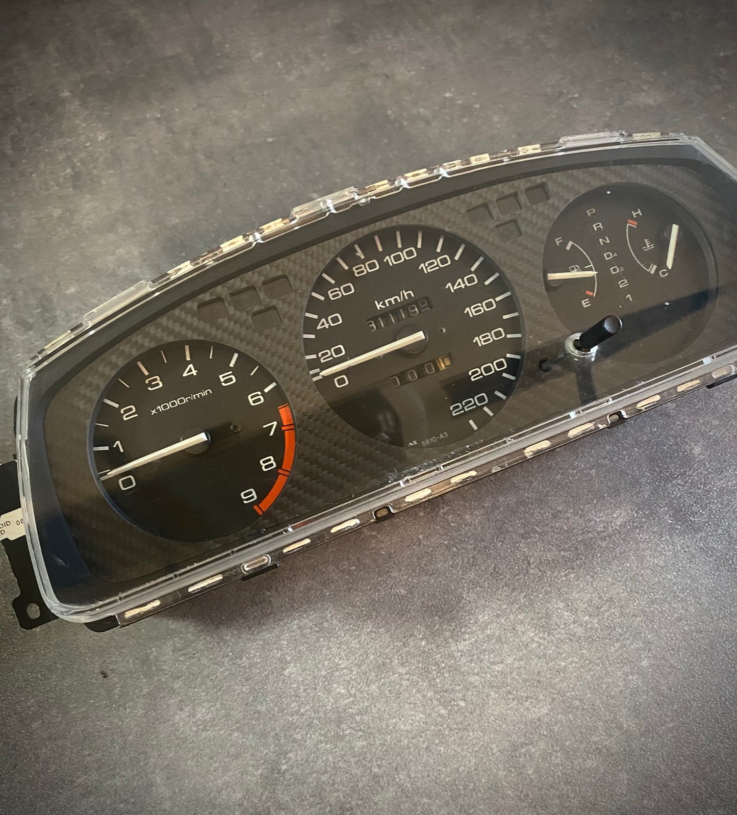 Real Carbon Fiber Gauge Cluster Bezel Skin for Honda Civic 5th gen 92-95