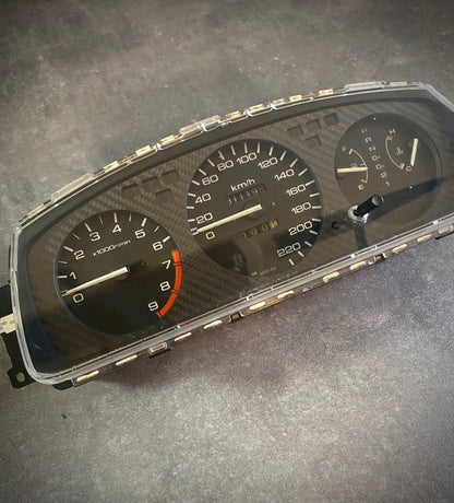 Real Carbon Fiber Gauge Cluster Bezel Skin for Honda Civic 5th gen 92-95