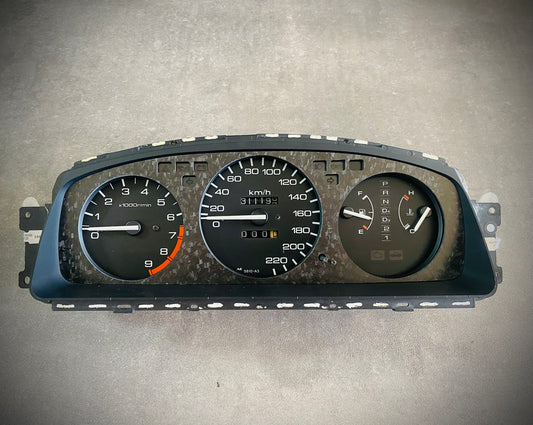 Real Forged Carbon Fiber Gauge Cluster Bezel Skin for Honda Civic 5th gen 92-95