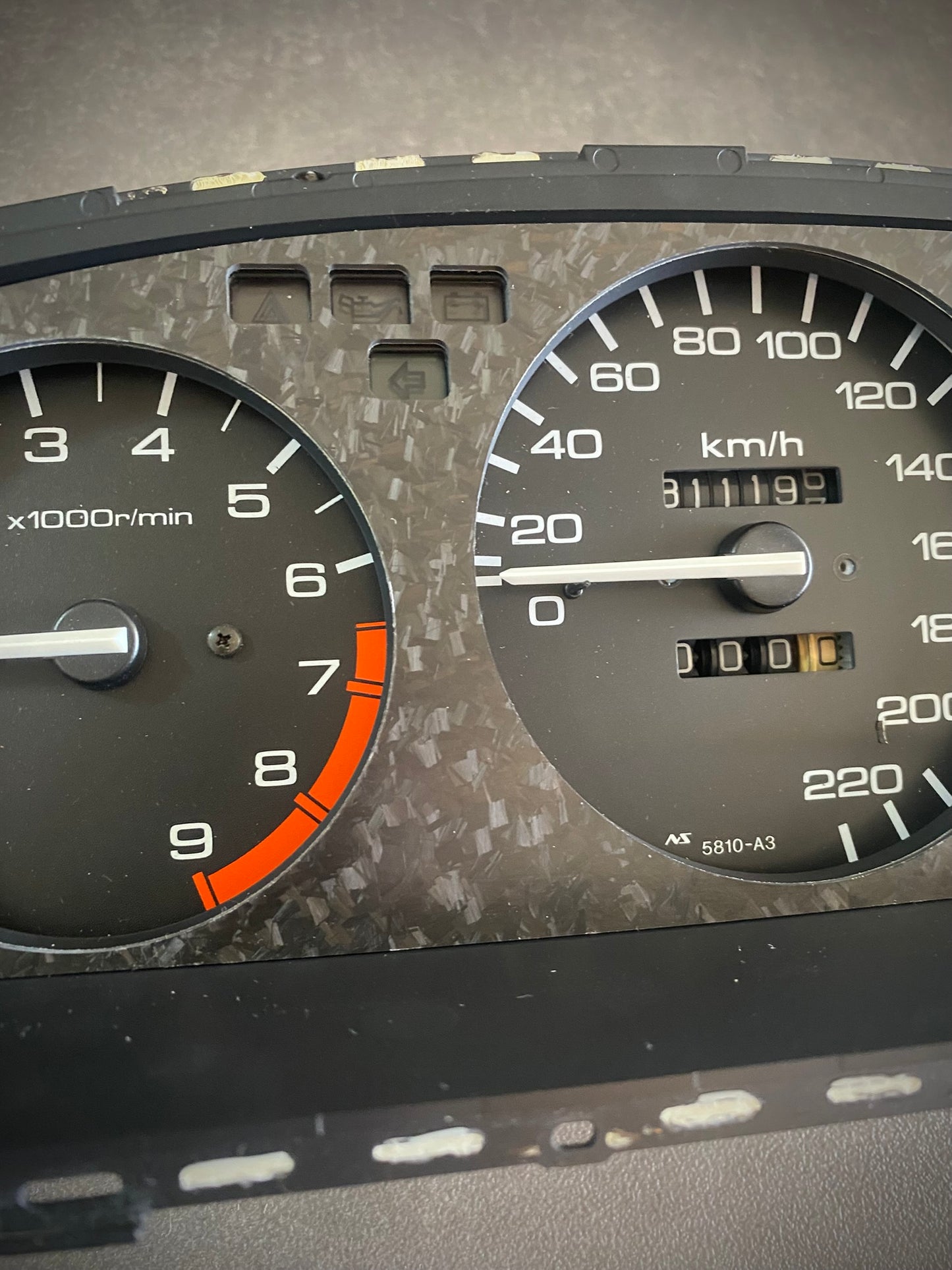 Real Forged Carbon Fiber Gauge Cluster Bezel Skin for Honda Civic 5th gen 92-95