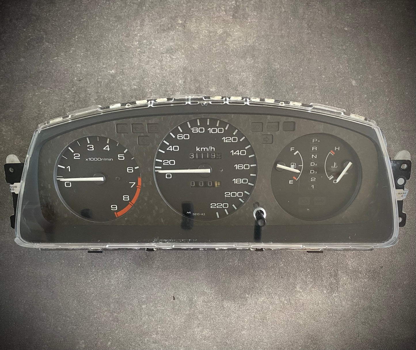 Real Forged Carbon Fiber Gauge Cluster Bezel Skin for Honda Civic 5th gen 92-95