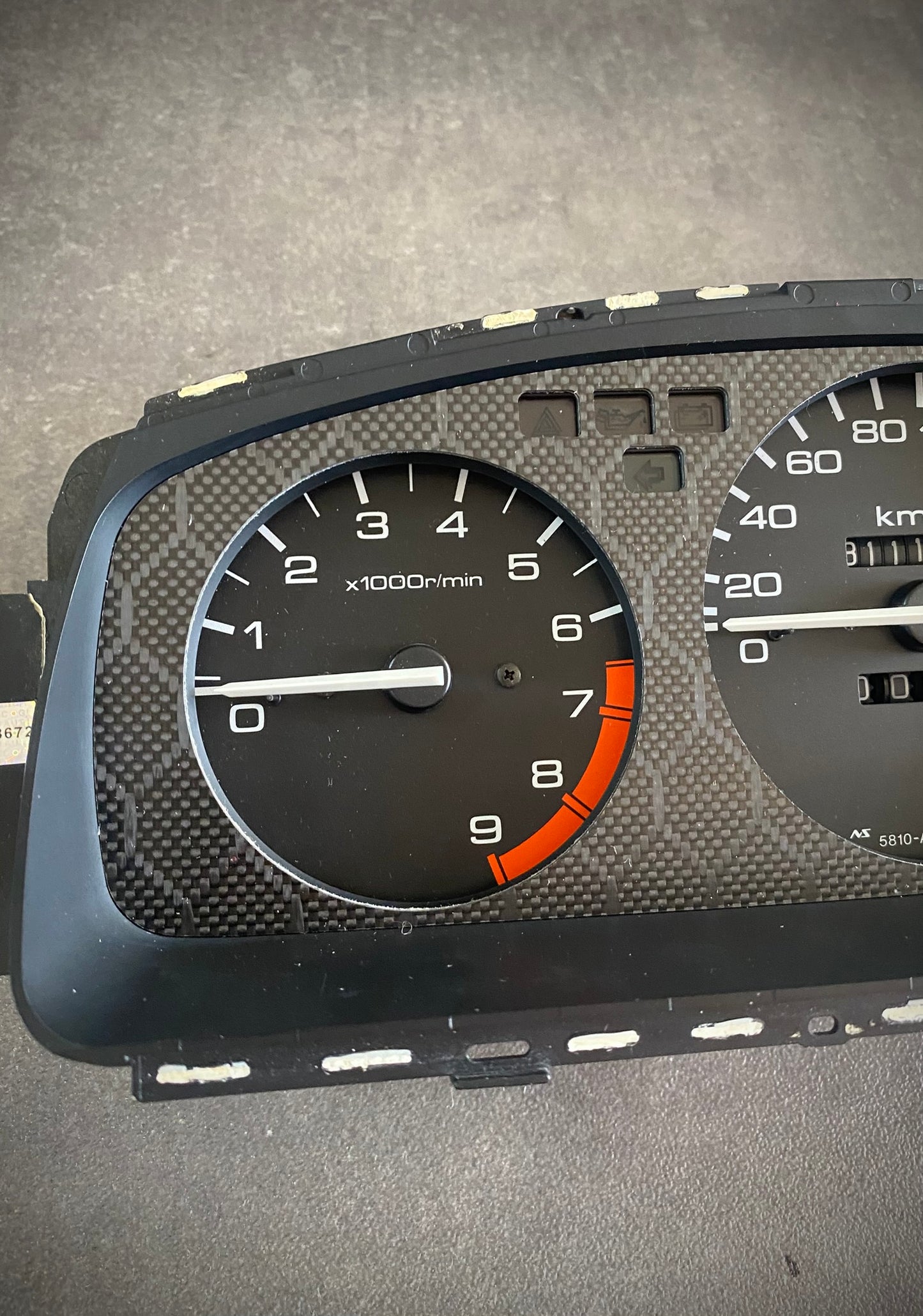 Real Honeycomb Carbon Fiber Gauge Cluster Bezel Skin for Honda Civic 5th gen 92-95