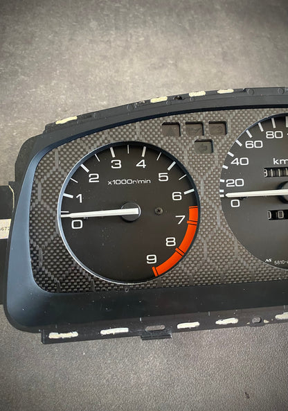 Real Honeycomb Carbon Fiber Gauge Cluster Bezel Skin for Honda Civic 5th gen 92-95