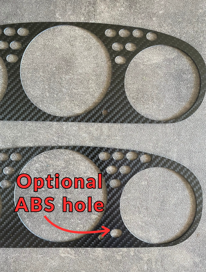 Real Red Twill Carbon Fiber Gauge Cluster Bezel Skin for Honda Civic 6th gen 96-00