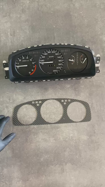 Real Carbon Fiber Gauge Cluster Bezel Skin for Honda Civic 5th gen 92-95