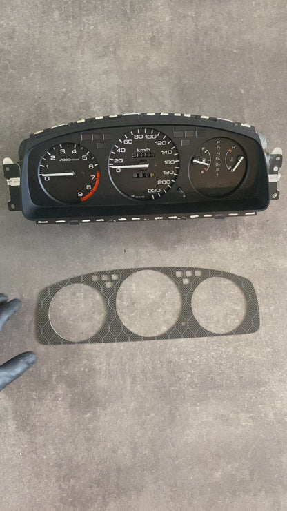 Real Honeycomb Carbon Fiber Gauge Cluster Bezel Skin for Honda Civic 5th gen 92-95
