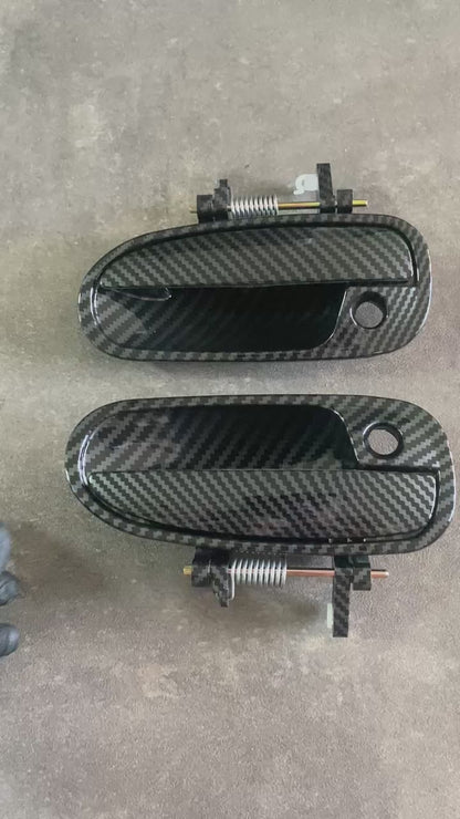 Hydro Dipped carbon fiber door handles for Honda Civic EK 6th gen 96-00